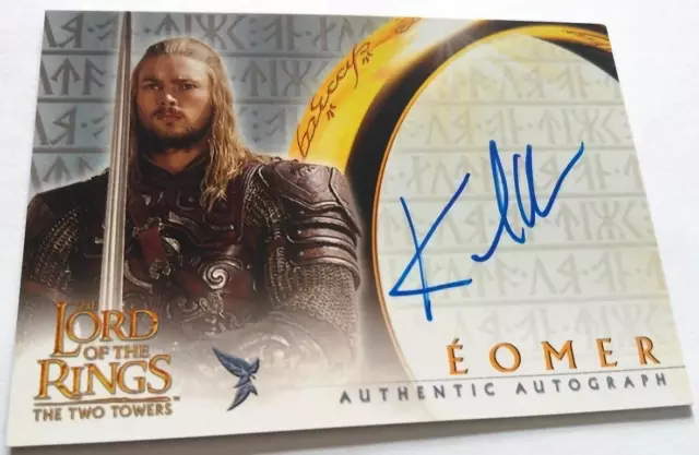 The Lord Of The Rings - The Two Towers Auto Card Karl Urban (Topps 2002) #A47