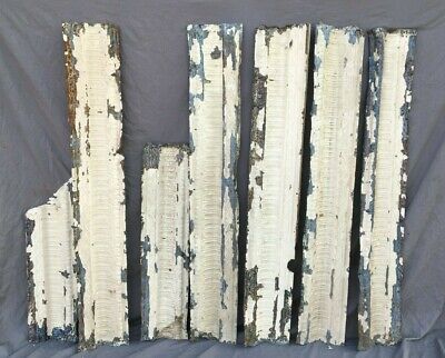 Lot of Antique Tin Ceiling Boarder Trim White Egg & Dart Architectural 1209-20B