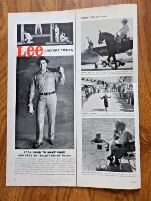 1956 Lee Work Ad Lee Chetopa Twills