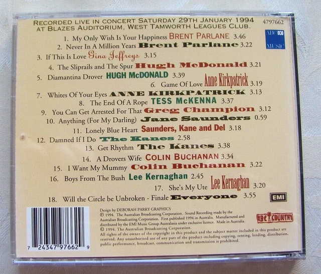 THE ABC COUNTRY STORE Live in Concert CD Lee Kernaghan Anne Kirkpatrick ...