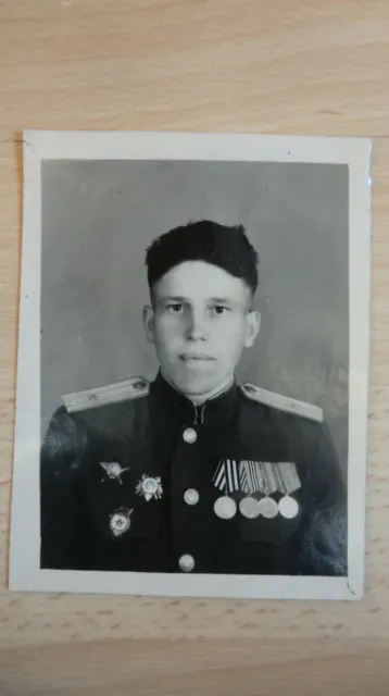 Foto Portrait Russische Offizier 100% Original UDSSR  Nr-7 2