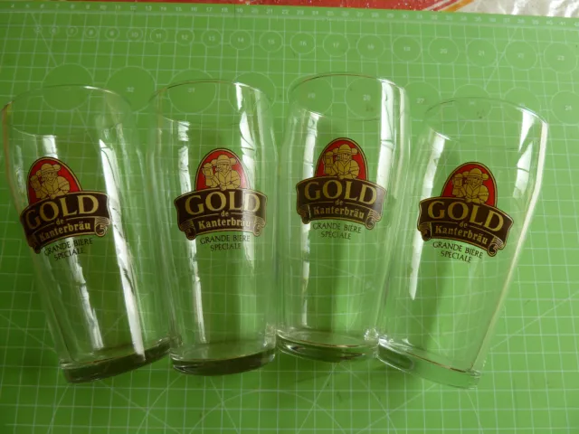 4 Verres Kanterbrau "Gold" "Grande Biere Speciale" Pour Completer Collection