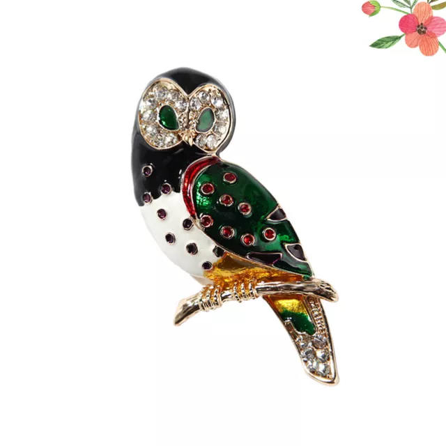 Broche Oiseau Hibou Épingles En Émail De Dessin Animé Mode Strass