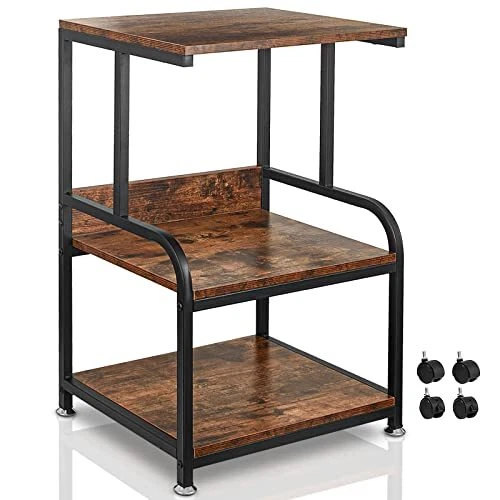 3 Tier Printer Stand with Wheels Printer Desk, Multipurpose Office and Home