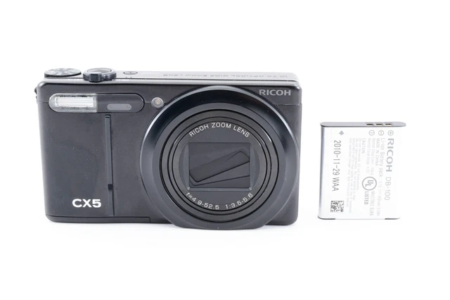 Ricoh CX5 10MP Compact Digital Camera Black [Excellent++] From Japan E1065