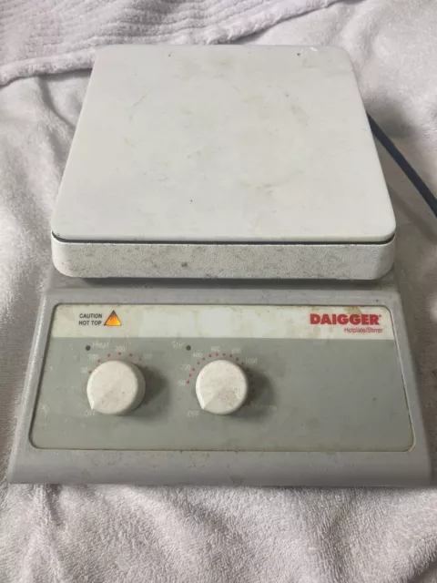 Daigger Hotplate Magnetic Stirrer EF5030F 060109008 Tested 7x7 Glass