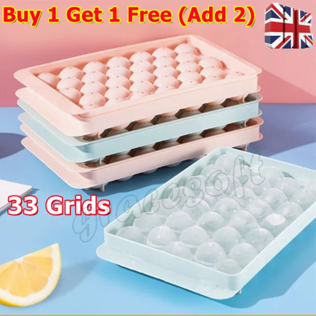 Round Ice Cube Tray Ball Maker Round Whiskey Sphere Mold Silicone DIY Mould Set