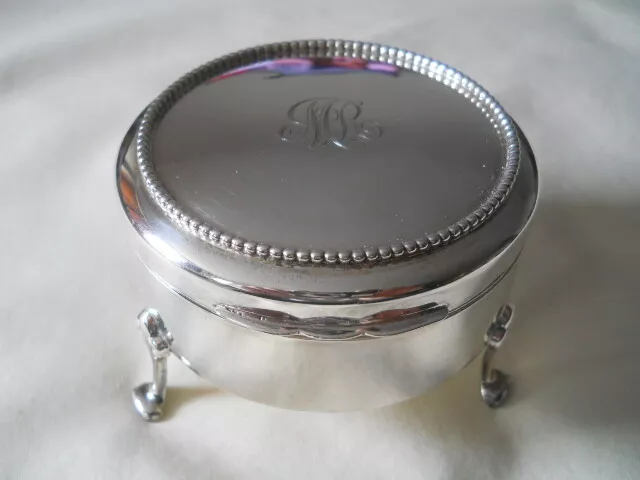 Gorgeous BIRKS Sterling Silver Jewelry Box 3.5" dia.