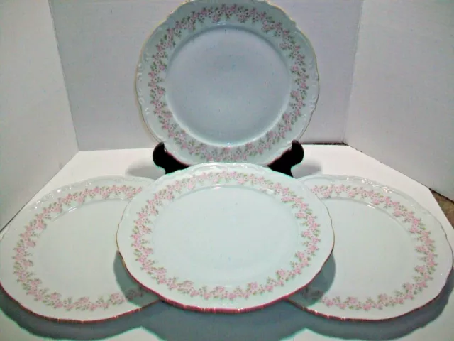 Mitterteich Bavaria Lady Beatrice Set of 4 Dinner Plates 10 3/4"