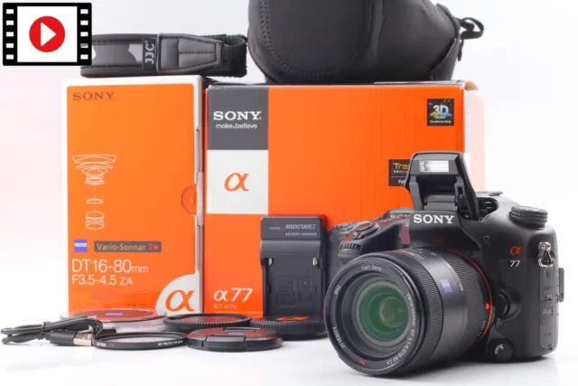 ⏯[NEUF en boîte] Sony Alpha α77 SLT-A77V avec Carl Zeiss DT16-80mm...