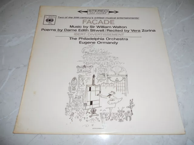 Walton / Ibert "Facade / Divertissement" Ormandy LP CBS SBR235034 NM