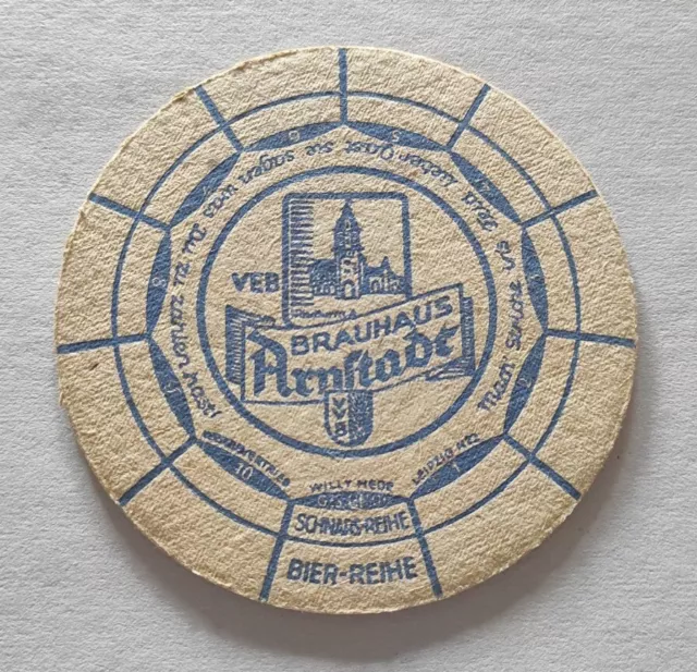 VVB Bierdeckel VEB Brauhaus Arnstadt