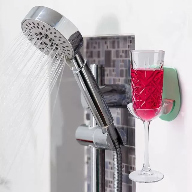 Drink Suction Portable Wall Bracket Stand Beer Rack Red Wine Glass Holder