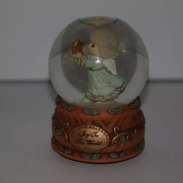Precious Moments 100mm Snow Globe Musical Plays “Joy to the World" 3