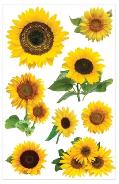 Paper House 3D Stickers - Sunflowers