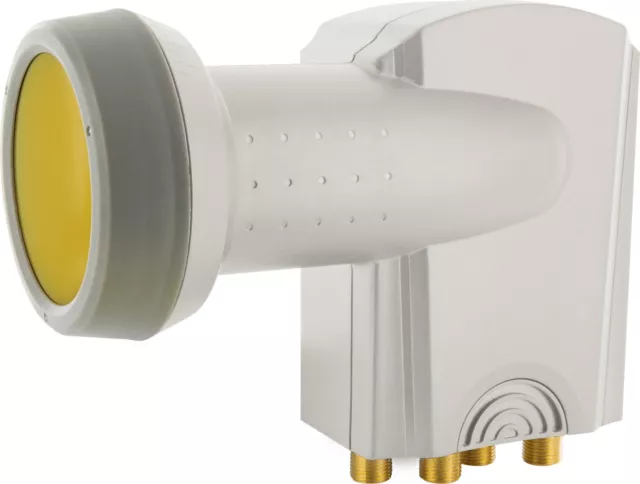 Schwaiger Quad LNB 4 TN Sun Protect Wetterschutz ASTRA HD tauglich hellgrau