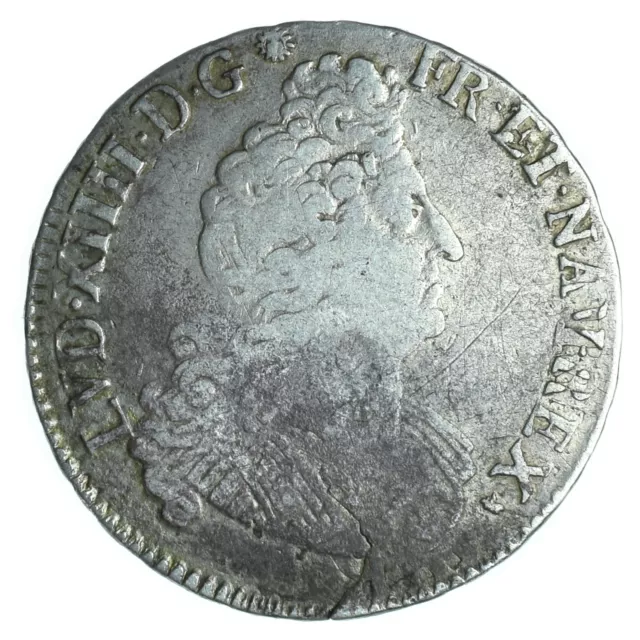 Louis XIV Demi écu aux insignes 1702 B Rouen