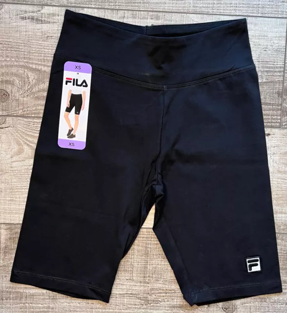 FILA Women's Black Performance Stretch Bike Shorts Size XS