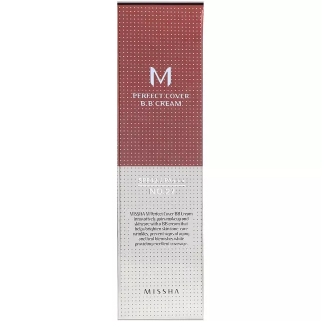 Missha, Perfect Cover B.B. Cream, SPF 42 PA+++, No. 27 Honey Beige, 50 ml