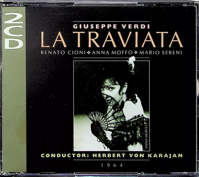 VERDI La Traviata Live 22.12.1964 Karajan 2-CD RENATO CIONI/ANNA MOFFO/SERENI