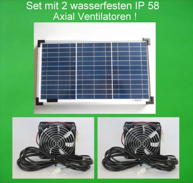 20W wasserfester Solar Lüftungssystem Solarmodul Belüfter Lüfter Ventilator NEU