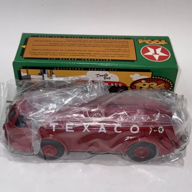 1934 Doodle Bug Diamond T Tanker Truck Texaco Red Die Cast Coin Bank Series New