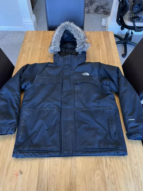 Cappuccio Parka Hyvent The North Face da uomo, Cappuccio di pelliccia, Grande, Nero