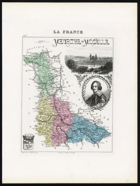 Antique Print-MEURTHE ET MOSELLE-LORRAINE-NANCY-FRANCE-Vuillemin-Migeon-1878