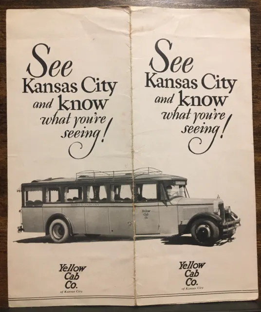 Early Orig Yellow Cab Bus Brochure Kansas City Missouri International Chevy ?