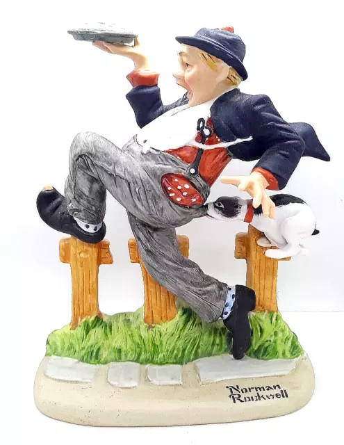 Norman Rockwell Caught in the Act Porcelain Figurine 1980 Danbury Mint