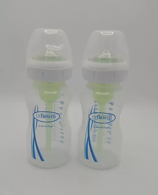 Dr. Browns Wide Neck Baby Bottles Complete Lot of 2