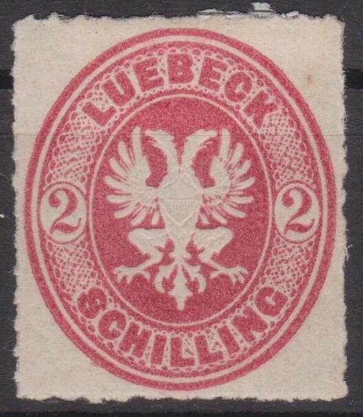 == AD LÜBECK Mi. 10A ungebraucht *, geprüft BPP, Kat. 35€ ==