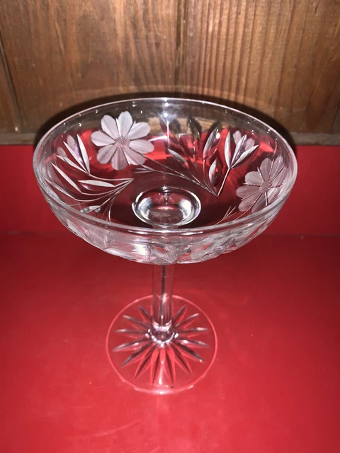 Beautiful American Brilliant Period Cut Glass Compote