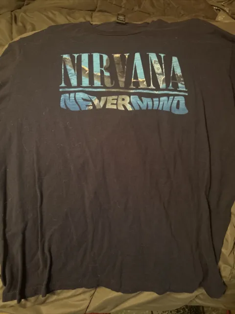 Nirvana Nevermind Album Playlist Navy T-Shirt Officially Licensed Adult XL Tee