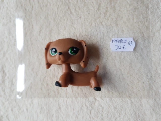 Figurine Littlest Pet Shop – Chien Teckel – Monopoly – Occasion Bon État