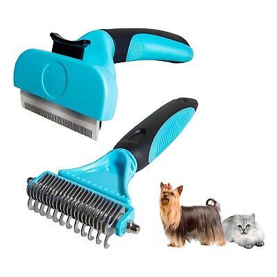 Professional Pet Grooming Undercoat Rake and Brush Set - Deshedding Tools