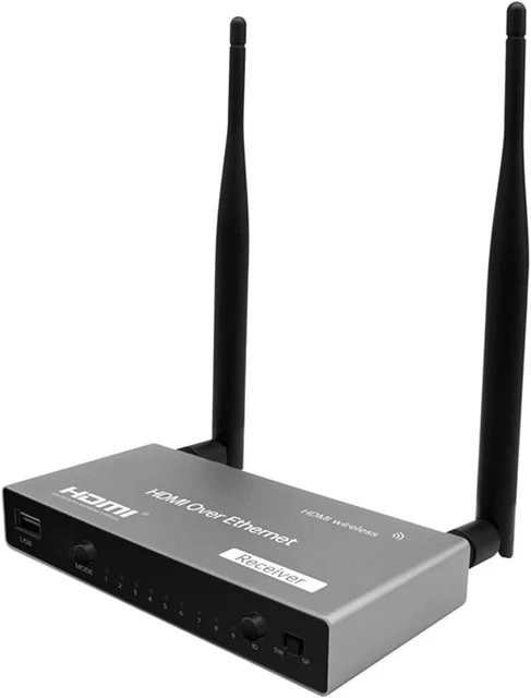 WIRELESS 200M HDMI Network Extender Receiver 2.4G+5G Dual Frequency ...