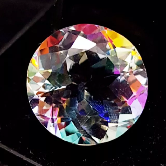 AAA+ Natural Mystic Topaz 15.20 Ct. Round Cut Loose Gemstone for Ring & Pendant