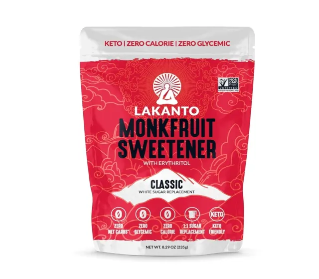 Lakanto Classic Monk Fruit Sweetener with Erythritol - White Sugar Substitute, Z