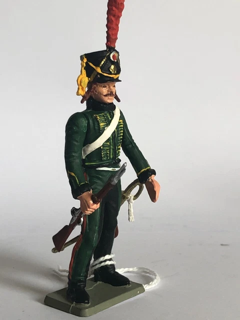 Figurine Starlux Hussard Trompette Du 7ème Régiment 1804 - Premier Empire 54mm - Plastique Peint Très Bon État