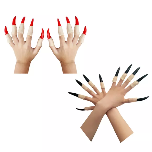 Womens False Nail Claws Witch False Nail Finger Vampire False Nail Halloween