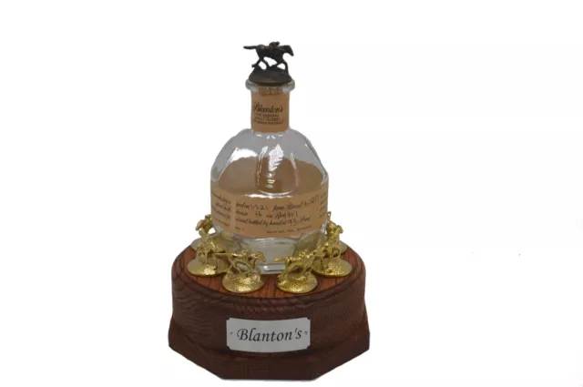 Blanton's Bourbon Round Lighted Oak Cork Display Blantons, Whiskey Buffalo Trace