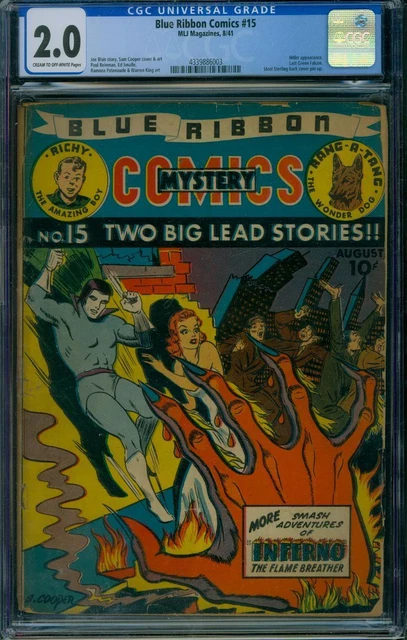 Blue Ribbon Comics #15 [1941] CGC 2.0 CLASSIC COVER