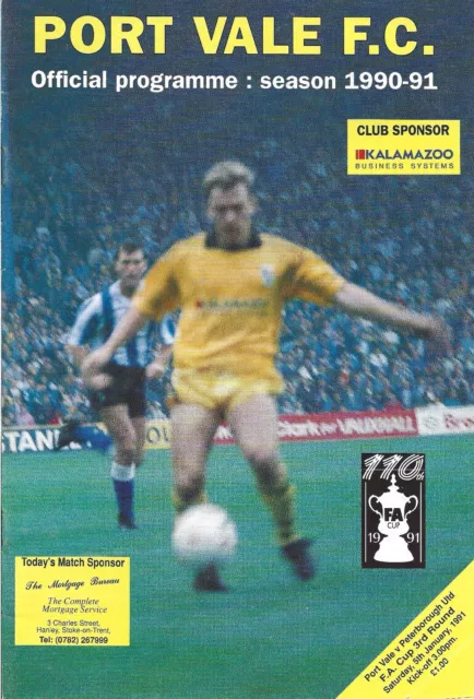 Port Vale v Peterborough - 1990/91 FA Cup