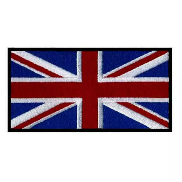 GB Bandera Hierro En Parche 3" Bordado Aplique Unido Kingdon Inglaterra Inglés