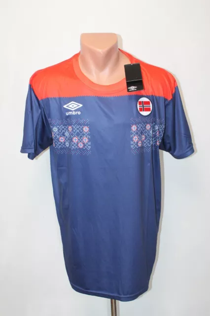 Norway Handball NHF Shirt Jersey Camiseta Maglia Umbro Blue Size XXL Adults Mens