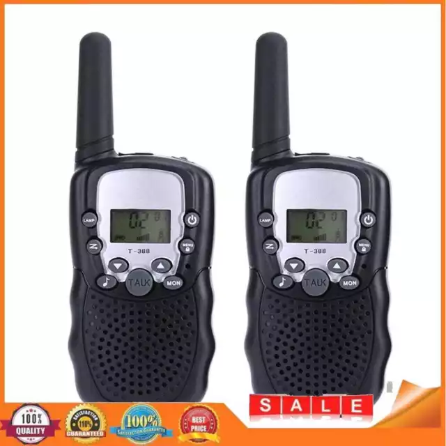 2 Stück Mini Walkie Talkie 5 km UHF 2-Wege-Funkgerät drahtlos für Amateure (schw