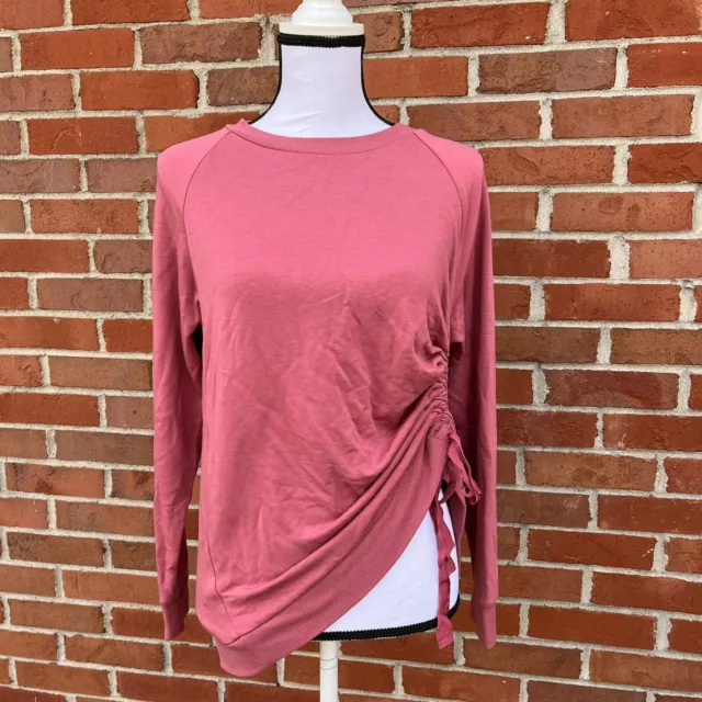 Lou & Grey Side Tie Dusty Rose Pink SignatureSoft Sweatshirt Womens Small