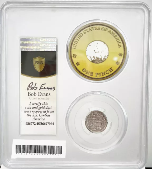 1850 - P 10c Seated Liberty Silver Dime PCGS XF45 Central America Shipwreck Gold 3