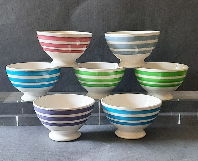 Série de Bols "Striés" Boch (Belgium) Vintage 50'60'
